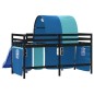 vidaXL Kinderhochbett mit Tunnel Blau 90x190 cm Massivholz Kiefer vidaXL Kinderhochbett mit Tunnel Blau 90x190 cm Massivholz Kiefer