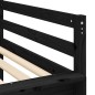 vidaXL Kinderhochbett mit Vorhängen Blau 80x200 cm Massivholz Kiefer vidaXL Kinderhochbett mit Vorhängen Blau 80x200 cm Massivholz Kiefer