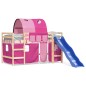 vidaXL Kinderhochbett mit Tunnel Rosa 90x190 cm Massivholz Kiefer