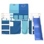 vidaXL Kinderhochbett mit Tunnel Blau 90x200 cm Massivholz Kiefer vidaXL Kinderhochbett mit Tunnel Blau 90x200 cm Massivholz Kiefer