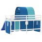 vidaXL Kinderhochbett mit Tunnel Blau 90x200 cm Massivholz Kiefer vidaXL Kinderhochbett mit Tunnel Blau 90x200 cm Massivholz Kiefer