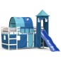 vidaXL Kinderhochbett mit Turm Blau 80x200 cm Massivholz Kiefer vidaXL Kinderhochbett mit Turm Blau 80x200 cm Massivholz Kiefer