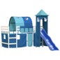vidaXL Kinderhochbett mit Turm Blau 80x200 cm Massivholz Kiefer vidaXL Kinderhochbett mit Turm Blau 80x200 cm Massivholz Kiefer