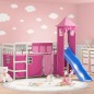 vidaXL Kinderhochbett mit Turm Rosa 80x200 cm Massivholz Kiefer vidaXL Kinderhochbett mit Turm Rosa 80x200 cm Massivholz Kiefer