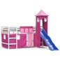 vidaXL Kinderhochbett mit Turm Rosa 80x200 cm Massivholz Kiefer vidaXL Kinderhochbett mit Turm Rosa 80x200 cm Massivholz Kiefer
