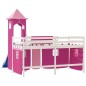 vidaXL Kinderhochbett mit Turm Rosa 80x200 cm Massivholz Kiefer vidaXL Kinderhochbett mit Turm Rosa 80x200 cm Massivholz Kiefer