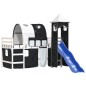 vidaXL Kinderhochbett mit Turm Weiß & Schwarz 90x190 cm Kiefernholz vidaXL Kinderhochbett mit Turm Weiß & Schwarz 90x190 cm Kiefernholz
