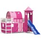 vidaXL Kinderhochbett mit Turm Rosa 90x190 cm Massivholz Kiefer vidaXL Kinderhochbett mit Turm Rosa 90x190 cm Massivholz Kiefer