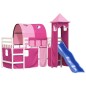 vidaXL Kinderhochbett mit Turm Rosa 90x190 cm Massivholz Kiefer vidaXL Kinderhochbett mit Turm Rosa 90x190 cm Massivholz Kiefer