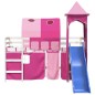 vidaXL Kinderhochbett mit Turm Rosa 90x190 cm Massivholz Kiefer vidaXL Kinderhochbett mit Turm Rosa 90x190 cm Massivholz Kiefer