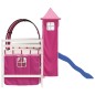 vidaXL Kinderhochbett mit Turm Rosa 90x190 cm Massivholz Kiefer vidaXL Kinderhochbett mit Turm Rosa 90x190 cm Massivholz Kiefer