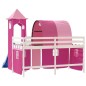 vidaXL Kinderhochbett mit Turm Rosa 90x190 cm Massivholz Kiefer vidaXL Kinderhochbett mit Turm Rosa 90x190 cm Massivholz Kiefer