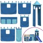vidaXL Kinderhochbett mit Turm Blau 90x190 cm Massivholz Kiefer vidaXL Kinderhochbett mit Turm Blau 90x190 cm Massivholz Kiefer