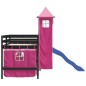 vidaXL Kinderhochbett mit Turm Rosa 90x200 cm Massivholz Kiefer vidaXL Kinderhochbett mit Turm Rosa 90x200 cm Massivholz Kiefer