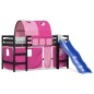 vidaXL Kinderhochbett mit Tunnel Rosa 80x200 cm Massivholz Kiefer vidaXL Kinderhochbett mit Tunnel Rosa 80x200 cm Massivholz Kiefer