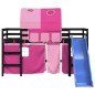vidaXL Kinderhochbett mit Tunnel Rosa 80x200 cm Massivholz Kiefer vidaXL Kinderhochbett mit Tunnel Rosa 80x200 cm Massivholz Kiefer