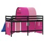 vidaXL Kinderhochbett mit Tunnel Rosa 80x200 cm Massivholz Kiefer vidaXL Kinderhochbett mit Tunnel Rosa 80x200 cm Massivholz Kiefer