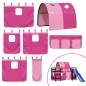 vidaXL Kinderhochbett mit Tunnel Rosa 80x200 cm Massivholz Kiefer vidaXL Kinderhochbett mit Tunnel Rosa 80x200 cm Massivholz Kiefer