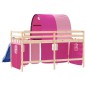 vidaXL Kinderhochbett mit Tunnel Rosa 80x200 cm Massivholz Kiefer vidaXL Kinderhochbett mit Tunnel Rosa 80x200 cm Massivholz Kiefer