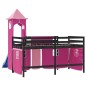 vidaXL Kinderhochbett mit Turm Rosa 80x200 cm Massivholz Kiefer vidaXL Kinderhochbett mit Turm Rosa 80x200 cm Massivholz Kiefer