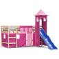 vidaXL Kinderhochbett mit Turm Rosa 80x200 cm Massivholz Kiefer vidaXL Kinderhochbett mit Turm Rosa 80x200 cm Massivholz Kiefer