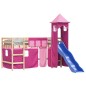 vidaXL Kinderhochbett mit Turm Rosa 80x200 cm Massivholz Kiefer vidaXL Kinderhochbett mit Turm Rosa 80x200 cm Massivholz Kiefer
