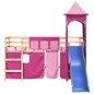 vidaXL Kinderhochbett mit Turm Rosa 80x200 cm Massivholz Kiefer vidaXL Kinderhochbett mit Turm Rosa 80x200 cm Massivholz Kiefer