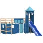 vidaXL Kinderhochbett mit Turm Blau 90x200 cm Massivholz Kiefer vidaXL Kinderhochbett mit Turm Blau 90x200 cm Massivholz Kiefer