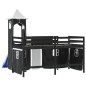 vidaXL Kinderhochbett mit Turm Weiß & Schwarz 90x200 cm Kiefernholz vidaXL Kinderhochbett mit Turm Weiß & Schwarz 90x200 cm Kiefernholz