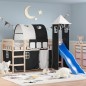 vidaXL Kinderhochbett mit Turm Weiß & Schwarz 90x200 cm Kiefernholz vidaXL Kinderhochbett mit Turm Weiß & Schwarz 90x200 cm Kiefernholz