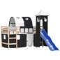 vidaXL Kinderhochbett mit Turm Weiß & Schwarz 90x200 cm Kiefernholz vidaXL Kinderhochbett mit Turm Weiß & Schwarz 90x200 cm Kiefernholz