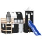 vidaXL Kinderhochbett mit Turm Weiß & Schwarz 90x200 cm Kiefernholz vidaXL Kinderhochbett mit Turm Weiß & Schwarz 90x200 cm Kiefernholz