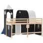 vidaXL Kinderhochbett mit Turm Weiß & Schwarz 90x200 cm Kiefernholz vidaXL Kinderhochbett mit Turm Weiß & Schwarz 90x200 cm Kiefernholz
