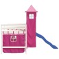 vidaXL Kinderhochbett mit Turm Rosa 90x190 cm Massivholz Kiefer vidaXL Kinderhochbett mit Turm Rosa 90x190 cm Massivholz Kiefer