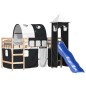 vidaXL Kinderhochbett mit Turm Weiß & Schwarz 90x190 cm Kiefernholz vidaXL Kinderhochbett mit Turm Weiß & Schwarz 90x190 cm Kiefernholz