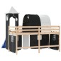 vidaXL Kinderhochbett mit Turm Weiß & Schwarz 90x190 cm Kiefernholz vidaXL Kinderhochbett mit Turm Weiß & Schwarz 90x190 cm Kiefernholz