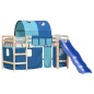 vidaXL Kinderhochbett mit Tunnel Blau 90x190 cm Massivholz Kiefer vidaXL Kinderhochbett mit Tunnel Blau 90x190 cm Massivholz Kiefer