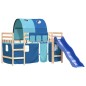 vidaXL Kinderhochbett mit Tunnel Blau 90x190 cm Massivholz Kiefer vidaXL Kinderhochbett mit Tunnel Blau 90x190 cm Massivholz Kiefer