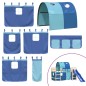 vidaXL Kinderhochbett mit Tunnel Blau 90x190 cm Massivholz Kiefer vidaXL Kinderhochbett mit Tunnel Blau 90x190 cm Massivholz Kiefer
