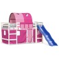 vidaXL Kinderhochbett mit Tunnel Rosa 80x200 cm Massivholz Kiefer vidaXL Kinderhochbett mit Tunnel Rosa 80x200 cm Massivholz Kiefer