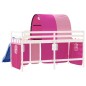 vidaXL Kinderhochbett mit Tunnel Rosa 80x200 cm Massivholz Kiefer vidaXL Kinderhochbett mit Tunnel Rosa 80x200 cm Massivholz Kiefer