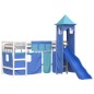 vidaXL Kinderhochbett mit Turm Blau 90x200 cm Massivholz Kiefer vidaXL Kinderhochbett mit Turm Blau 90x200 cm Massivholz Kiefer