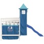 vidaXL Kinderhochbett mit Turm Blau 90x200 cm Massivholz Kiefer vidaXL Kinderhochbett mit Turm Blau 90x200 cm Massivholz Kiefer