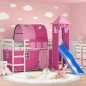 vidaXL Kinderhochbett mit Turm Rosa 90x200 cm Massivholz Kiefer vidaXL Kinderhochbett mit Turm Rosa 90x200 cm Massivholz Kiefer