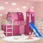 vidaXL Kinderhochbett mit Turm Rosa 90x190 cm Massivholz Kiefer vidaXL Kinderhochbett mit Turm Rosa 90x190 cm Massivholz Kiefer