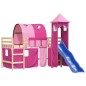 vidaXL Kinderhochbett mit Turm Rosa 90x190 cm Massivholz Kiefer vidaXL Kinderhochbett mit Turm Rosa 90x190 cm Massivholz Kiefer