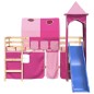 vidaXL Kinderhochbett mit Turm Rosa 90x190 cm Massivholz Kiefer vidaXL Kinderhochbett mit Turm Rosa 90x190 cm Massivholz Kiefer