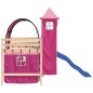 vidaXL Kinderhochbett mit Turm Rosa 90x190 cm Massivholz Kiefer vidaXL Kinderhochbett mit Turm Rosa 90x190 cm Massivholz Kiefer