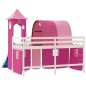 vidaXL Kinderhochbett mit Turm Rosa 80x200 cm Massivholz Kiefer vidaXL Kinderhochbett mit Turm Rosa 80x200 cm Massivholz Kiefer