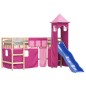 vidaXL Kinderhochbett mit Turm Rosa 90x200 cm Massivholz Kiefer vidaXL Kinderhochbett mit Turm Rosa 90x200 cm Massivholz Kiefer